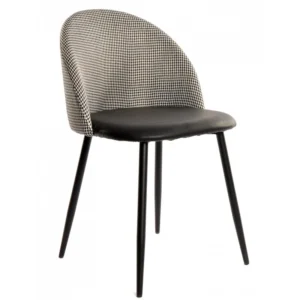 mobiliario-contract-silla etna metal negro tapizado pata de gallo y similpiel negra 4